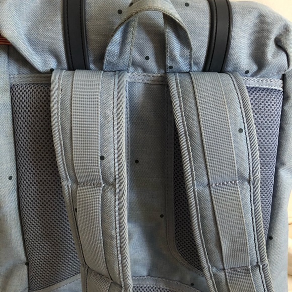 HERSCHEL SUPPLY CO BLUE POLKA DOTS BACKPACK - Picture 12 of 16